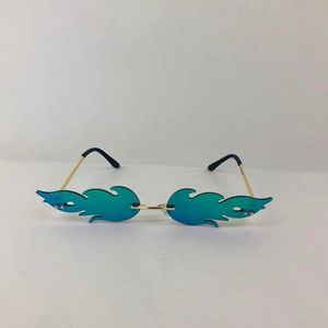 COPY - Rimless fire flame shaped sunglasses sunglasses
